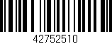 Código de barras (EAN, GTIN, SKU, ISBN): '42752510'