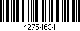 Código de barras (EAN, GTIN, SKU, ISBN): '42754634'