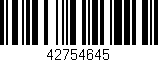 Código de barras (EAN, GTIN, SKU, ISBN): '42754645'