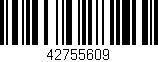 Código de barras (EAN, GTIN, SKU, ISBN): '42755609'