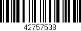 Código de barras (EAN, GTIN, SKU, ISBN): '42757538'