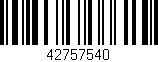 Código de barras (EAN, GTIN, SKU, ISBN): '42757540'