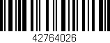 Código de barras (EAN, GTIN, SKU, ISBN): '42764026'