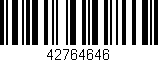 Código de barras (EAN, GTIN, SKU, ISBN): '42764646'