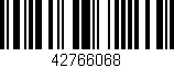 Código de barras (EAN, GTIN, SKU, ISBN): '42766068'