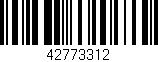 Código de barras (EAN, GTIN, SKU, ISBN): '42773312'