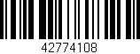 Código de barras (EAN, GTIN, SKU, ISBN): '42774108'