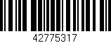 Código de barras (EAN, GTIN, SKU, ISBN): '42775317'