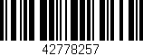 Código de barras (EAN, GTIN, SKU, ISBN): '42778257'