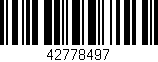 Código de barras (EAN, GTIN, SKU, ISBN): '42778497'