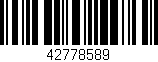 Código de barras (EAN, GTIN, SKU, ISBN): '42778589'