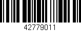 Código de barras (EAN, GTIN, SKU, ISBN): '42779011'