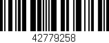 Código de barras (EAN, GTIN, SKU, ISBN): '42779258'
