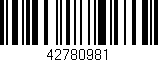 Código de barras (EAN, GTIN, SKU, ISBN): '42780981'