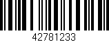 Código de barras (EAN, GTIN, SKU, ISBN): '42781233'
