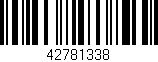 Código de barras (EAN, GTIN, SKU, ISBN): '42781338'