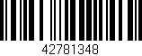 Código de barras (EAN, GTIN, SKU, ISBN): '42781348'