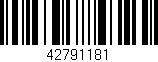 Código de barras (EAN, GTIN, SKU, ISBN): '42791181'