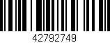 Código de barras (EAN, GTIN, SKU, ISBN): '42792749'