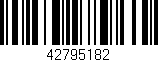 Código de barras (EAN, GTIN, SKU, ISBN): '42795182'