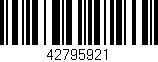 Código de barras (EAN, GTIN, SKU, ISBN): '42795921'