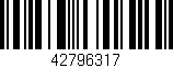 Código de barras (EAN, GTIN, SKU, ISBN): '42796317'