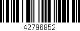 Código de barras (EAN, GTIN, SKU, ISBN): '42796852'