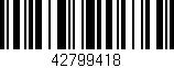 Código de barras (EAN, GTIN, SKU, ISBN): '42799418'