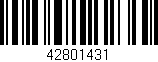 Código de barras (EAN, GTIN, SKU, ISBN): '42801431'