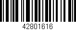 Código de barras (EAN, GTIN, SKU, ISBN): '42801616'