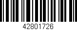 Código de barras (EAN, GTIN, SKU, ISBN): '42801726'