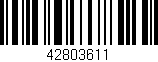 Código de barras (EAN, GTIN, SKU, ISBN): '42803611'