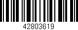 Código de barras (EAN, GTIN, SKU, ISBN): '42803619'