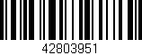 Código de barras (EAN, GTIN, SKU, ISBN): '42803951'