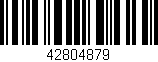 Código de barras (EAN, GTIN, SKU, ISBN): '42804879'