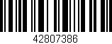Código de barras (EAN, GTIN, SKU, ISBN): '42807386'