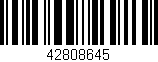 Código de barras (EAN, GTIN, SKU, ISBN): '42808645'