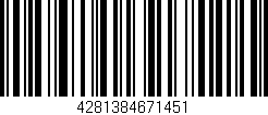 Código de barras (EAN, GTIN, SKU, ISBN): '4281384671451'