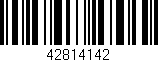 Código de barras (EAN, GTIN, SKU, ISBN): '42814142'