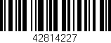Código de barras (EAN, GTIN, SKU, ISBN): '42814227'