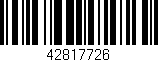 Código de barras (EAN, GTIN, SKU, ISBN): '42817726'