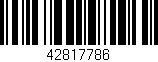 Código de barras (EAN, GTIN, SKU, ISBN): '42817786'