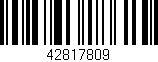 Código de barras (EAN, GTIN, SKU, ISBN): '42817809'