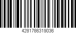 Código de barras (EAN, GTIN, SKU, ISBN): '4281786319036'
