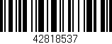 Código de barras (EAN, GTIN, SKU, ISBN): '42818537'