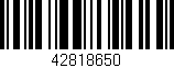 Código de barras (EAN, GTIN, SKU, ISBN): '42818650'