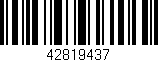 Código de barras (EAN, GTIN, SKU, ISBN): '42819437'