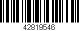Código de barras (EAN, GTIN, SKU, ISBN): '42819546'