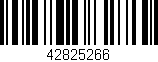 Código de barras (EAN, GTIN, SKU, ISBN): '42825266'