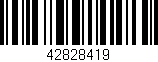 Código de barras (EAN, GTIN, SKU, ISBN): '42828419'